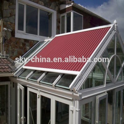 Outdoor anti-UV retractable canopy with aluminum frame